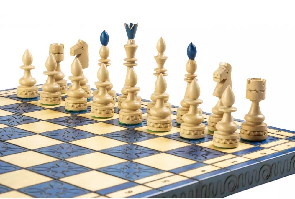 Indian Chess Set Blue